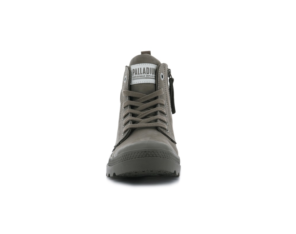 Botas Palladium PAMPA HI ZIP NUBUCK Mujer Taupe | Costa Rica-08135